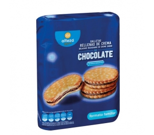 GALLETAS RELLENAS DE CREMA DE CHOCOLATE ALTEZA PACK 3X250 GR.