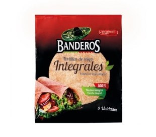 TORTILLA TRIGO INTEGRAL BANDEROS 320 GR.