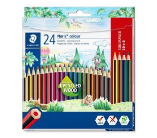 LAPICES DE COLORES CAJA 20+4 UN. NORIS UPCYCLED WOOD