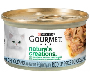 COMIDA GATO RICO EN PESCADO DEL OCÉANO PURINA GOURMET 85 GR.