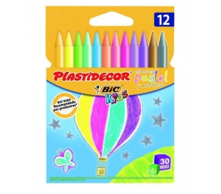 CERA BIC KIDS PASTEL 12UN