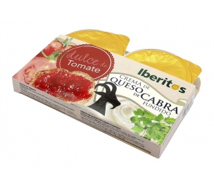 CREMA QUESO CABRA DULCE TOMATE IBERITOS PACK 2X70 GR.