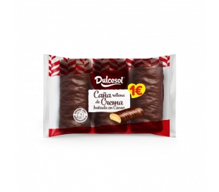 BOLLERIA CAÑA CACAO RELLENA DE CREMA DULCESOL 153 GR.