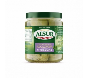 ALCACHOFA CORAZONES MEDIANOS ALSUR 190 GR.