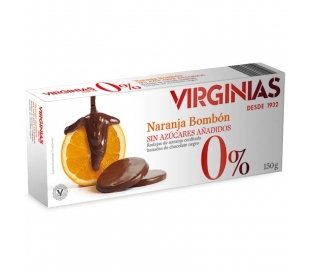 RODAJAS CONFITADAS BAÑADAS EN CHOCOLAT VIRGINIAS 150 GR.