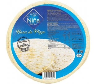 BASE PIZZA HORNO DE PIEDRA NIÑA DEL SUR 3X125 GR.