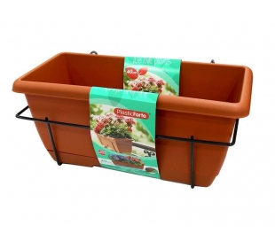 JARDINERA BALCONERA 40 CM. CON SOPORTE 253273 1 UN.
