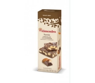 TURRON CHOCOLATE CON ALMENDRAS EL ALMENDRO 100 GR.