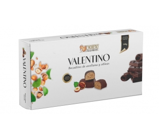 BOCADITOS DE AVELLANA Y OBLEA VALENTINO 100 GR.