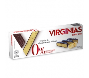 TURRON SIN AZUCAR CHOCOLATE CON PLATANO VIRGINIAS 200 GR.