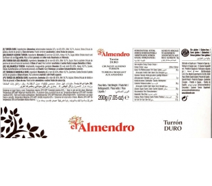 TURRON DURO EL ALMENDRO 200 GR.