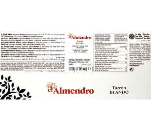 TURRON BLANDO EL ALMENDRO 200 GR.