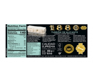 TURRON ALICANTE 1880 250 GR.