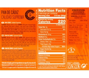 PAN DE CADIZ CASTILLO DE JIJONA 200 GR.