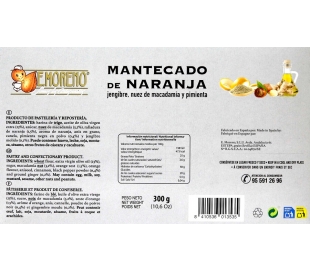 MANTECADO NARANJA,JENJIBRE,AVELLANA,PIMI ENRIQUE MORENO 300 GR.