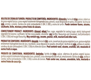 BOLITAS DE CREMA DE TURRON ENRIQUE MORENO 130 GR.