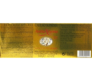 TURRON CREAM AVELLANA ANTIUXIXONA 140 GR.