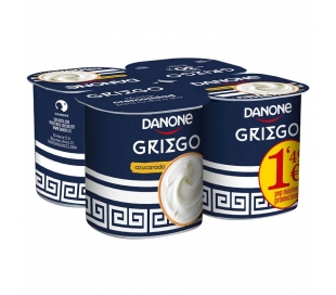 YOGUR GRIEGO NATURAL AZUCARADO DANONE PACK 4X110 GR.