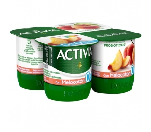 YOGUR MELOCOTON ACTIVIA PACK 4X120 GR.