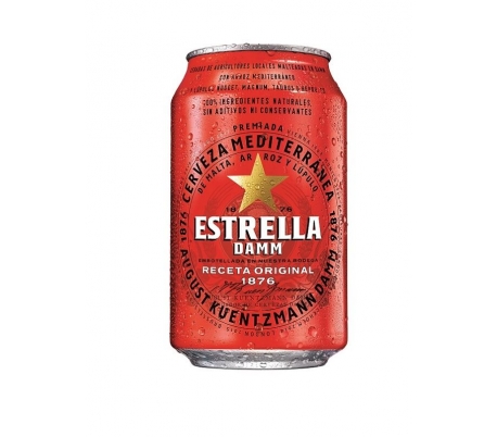 CERVEZA RECETA ORIGINAL ESTRELLA DAMM LATA 33 CL.