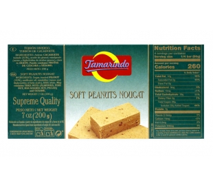 TURRON CACAHUETE BLANDO TAMARINDO 200 GR.