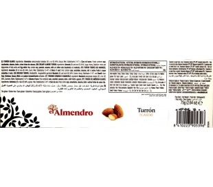 TURRON BLANDO EL ALMENDRO 75 GR.