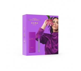 ESTUCHE FRAGANCIA MUJER AURA BLUE PEAR VICKY MARTIN BERROCAL 100 ML+10 ML.