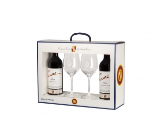 VINO TINTO CRIANZA CUNE 2 BOT.75 CL+2 COPAS