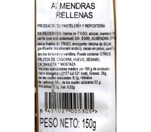 ALMENDRAS RELLENAS TAMARINDO 150 GR.