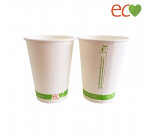 VASO CARTON 0% PLASTICO CANPAPLAS BLANCO