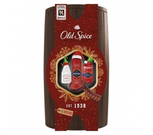 BARRIL MADERA DEO STICK+AFTER SHAVE+SHAMPOO OLD SPICE 1 UN.