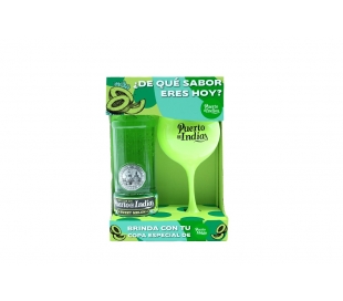 GINEBRA SWEET MELON PUERTO DE INDIAS 70 CL+COPA GRATIS