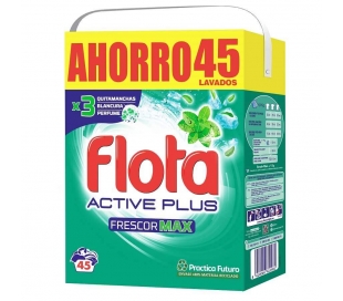 DETERGENTE POLVO FRESCOR MAX FLOTA ACTIVE PLUS 45 LAVADOS
