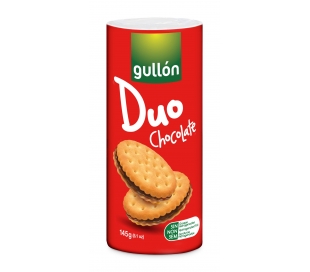 GALLETAS SANDWICH DUO CHOCOLATE GULLON 145 GR.