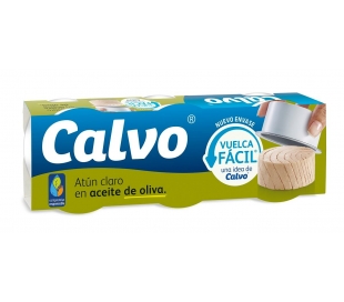 ATUN CLARO ACEITE OLIVA CALVO PACK 3X65 GR.