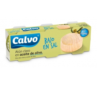 ATUN CLARO ACEITE OLIVA CALVO PACK 3X65 GR.