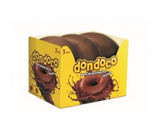 BOLLERIA DONDOCO, COBERTURA CON CACAO DONUTS PACK 3X47 GRS.