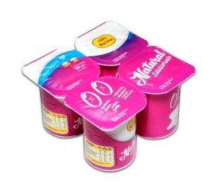 YOGUR DESNATADO NATURAL REINA PACK4X125 GR.