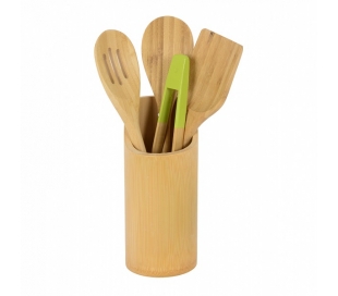 set-utensilios-cocina-bambu-fusion-5-piezas
