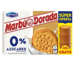 GALLETAS DORADA 0% AZUCARES MARBÚ 300GR+100GR.GRATIS
