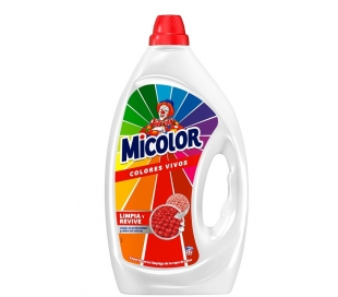 DETERGENTE LIQUIDO COLORES VIVOS MICOLOR 52 DOSIS, 2,340 L.
