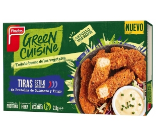 POLLO GUISANTE Y TRIGO,EN TIRAS GREEN CUISINE 210 GR.