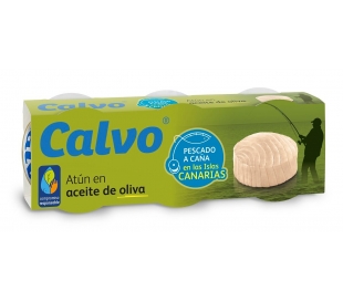 ATUN ACEITE OLIVA CALVO PACK 3X80 GR.