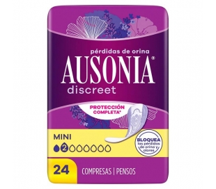 COMPRESA MINI AUSONIA DISCREET 24 UN.