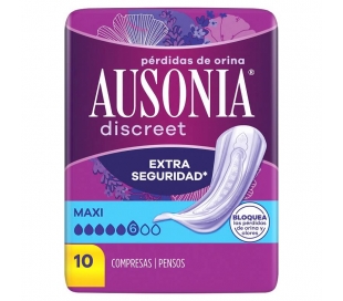 COMPRESA MAXI AUSONIA DISCREET 10 UN.