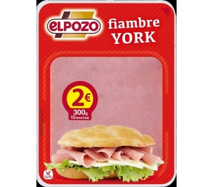 FIAMBRE YORK EL POZO 300 GR.LONCHAS