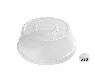 TAPAS CUPULA PARA VASOS 9,5 CM. 50 UDS.
