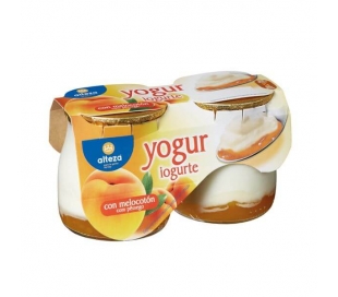 YOGUR NATURAL C/MELOCOTON ALTEZA PACK 2X135 GR.