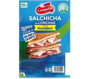 SALCHICHA ESTILO FRANKFURT CAMPOFRIO 120 GR.LONCHAS