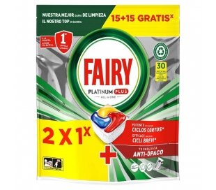 LAVAVAJILLAS PLATINUM PLUS CAPSULAS FAIRY 15+15 UN.GRATIS